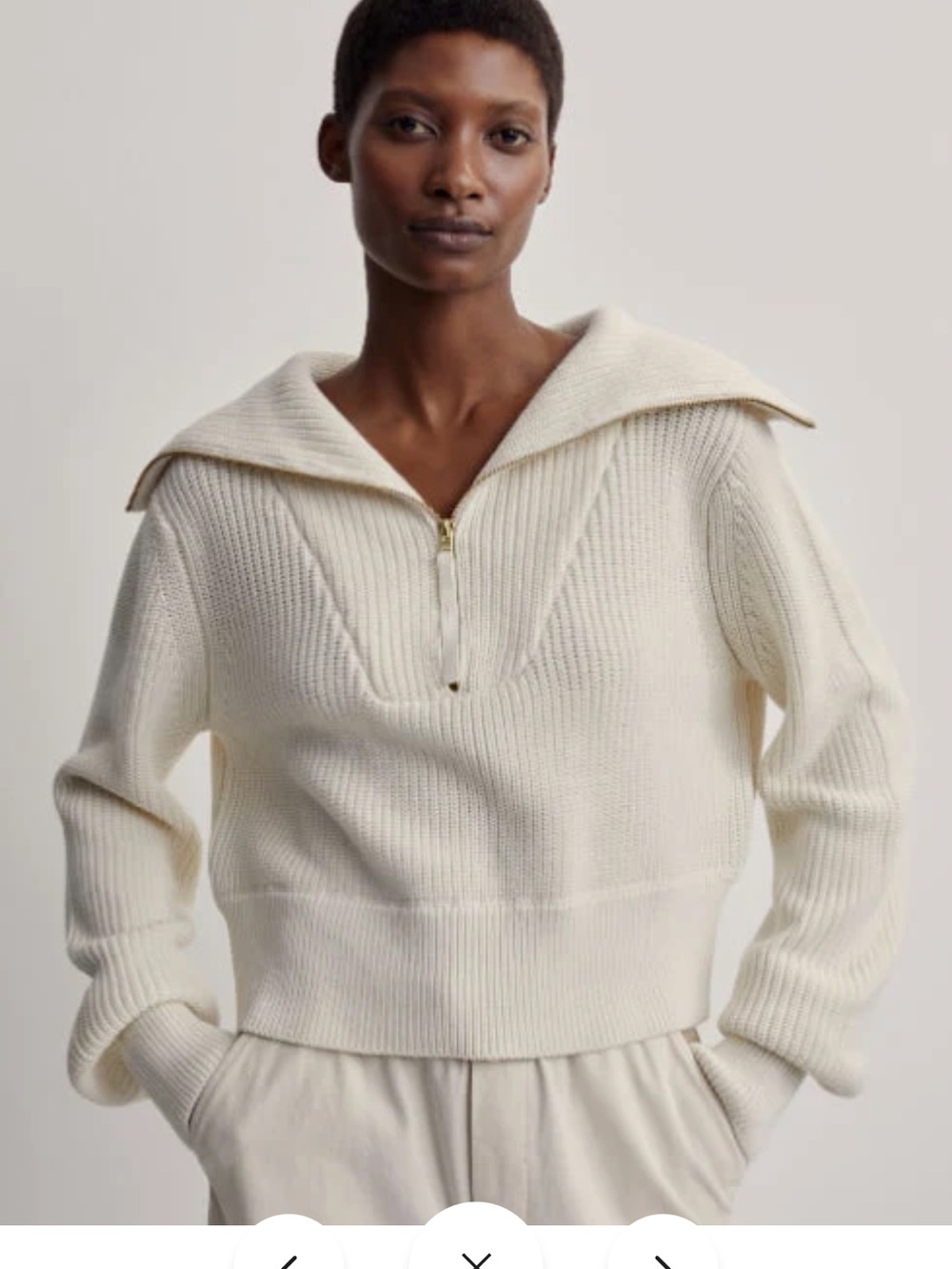 Varley Mentone half-zip knit pullover sweater